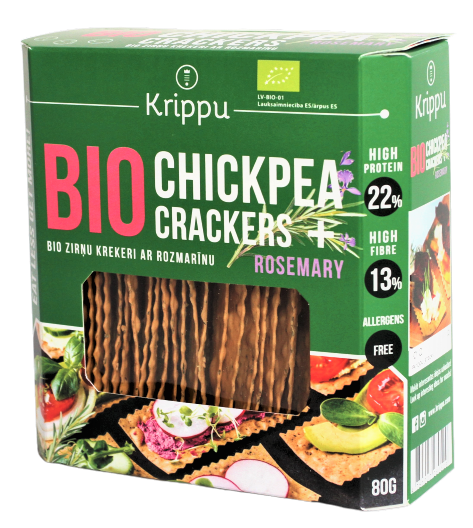BIO chickpea crackers with rosemary